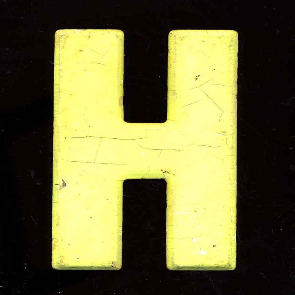 Letter H Vintage Metal Letter Grocery Store Billboard Letters