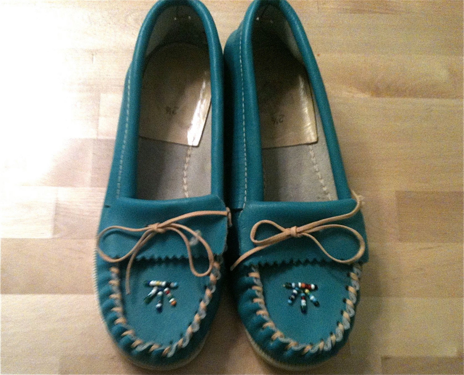 moccasins turquoise