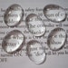 6 Vintage Glass 18mm x 13mm Magnifying Cabochons