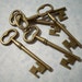 10 Large Key Pendants - Antique Bronze - 19 x 57mm