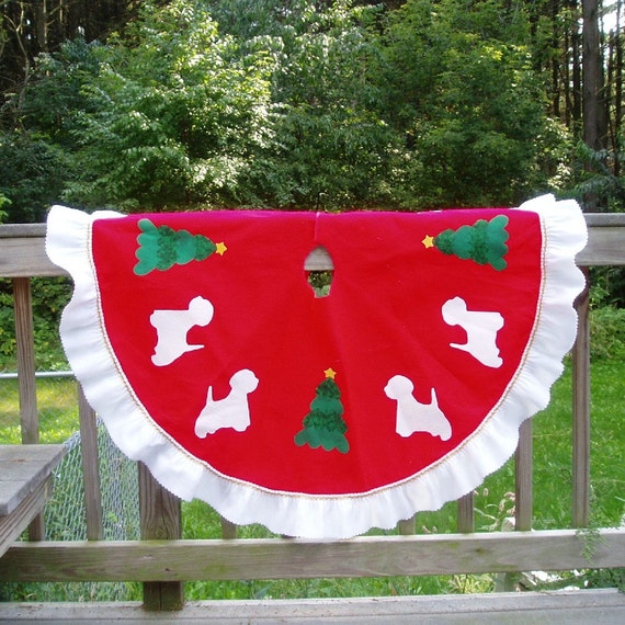 westie ruffled christmas tree skirt by scottieacres on etsy westie ruffled christmas tree skirt by scottieacres on etsy
