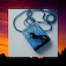 Dichroic Fused Glass Pendant Necklace Rearing Horse
