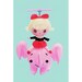pink elephant doll print aceo size ELECOPTER