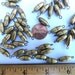 25 Vintage Brass Connector Beads, 5mm x 12mm, 2 Piece Barrel Shape