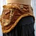 Festival pocket belt - Burning Man utility belt - gold chenille and tapestry - size Medium