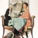 1977 Large Norman Rockwell Book Plate "At The Breakfast Table"