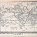 7 Pages of Black and White Maps 1902 Antique Children's Story Book Plates