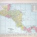 1914 Vintage Map 2 Sided Print Central America, Isthmus of Panama
