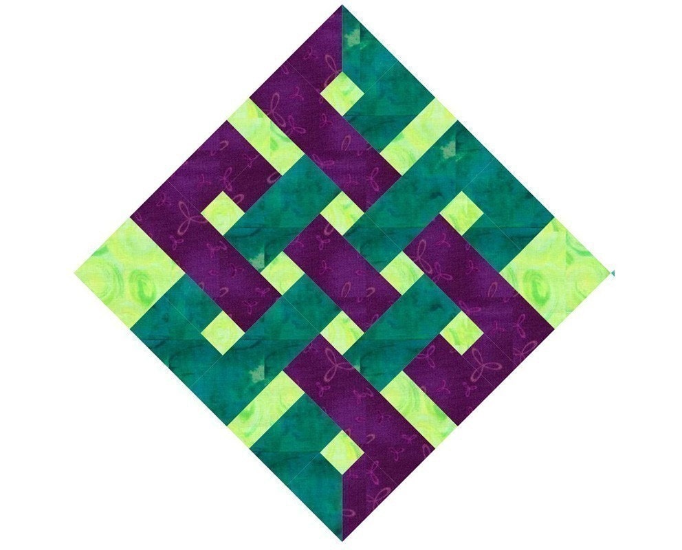 Download Eternity Knot paper pieced quilt block pattern PDF