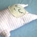 Tall Pink Stripe Minky Kitty Cat
