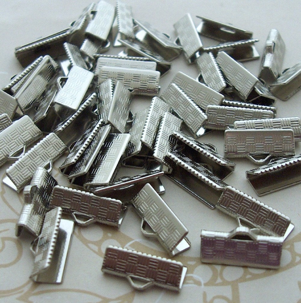 Clamp Crimp Metal End Belt Fabric Crimps, Fabric, Metal