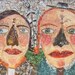 Large Original Collage Girl Art - Sisters - Framed Folk Art