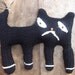 Black Cat Folk Art Doll Primitive Funny Hand Sewn Plushie