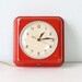 Vintage Red General Electric Clock