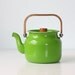 Retro Green Enamel Teapot by bellalulu on Etsy