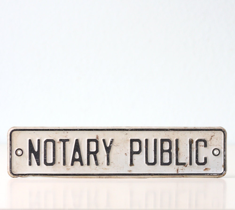 Vintage Sign NOTARY PUBLIC