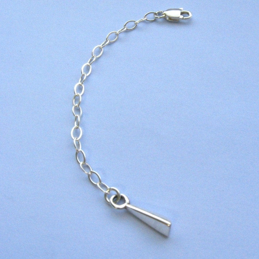 Sterling Silver Necklace Extender with Clasp by CSJewelrySupplies