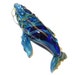 Lampwork Boro Glass Pendant - Focal Bead - HUMPBACK WHALE blue aqua