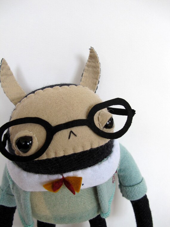 SALE 25% OFF Intelligent Professor Rabbit in Mint Attire