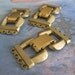 1 PC Solid Brass Extra Heavy Gauge Four Strand Fold Over Box Clasp - II04