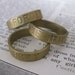 1 PC Stamped Sentiments - Forget Me Not - Brass Heavy Gauge Ring Band SZ 8 - KK04