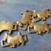 4 PC Raw Brass Scottish Terrier / Scottie Dog Link Finding 10 x 15mm - QQ23