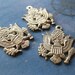 2 PC Solid Brass military Insignia - Pendant / Charm - RR19