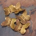 6 PC Raw Brass Dimensional Butterfly Charm / Drop Finding - SS08
