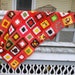 Vintage Blanket Afghan Throw Granny Square Lap Blanket Crochet Autumn Colors
