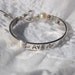 Hand stamped baby bangle for christening, baptism or confirmation....Sweet Blessing