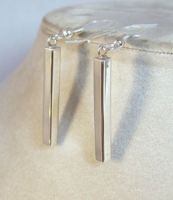 Silver Bars Sterling Silver Earrings