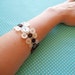 SALE Button bracelet in black and white - Classy