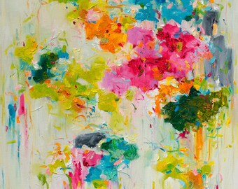 Abstract Painting, abstract art print, Oil Painting, Fine Art Print, Giclee Print, Wall Art, Flower Print 11x14 12x15 16x20 20x25