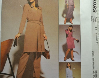 Sewing Pattern McCall's 2983 Dress Skirt Pants Complete Uncut