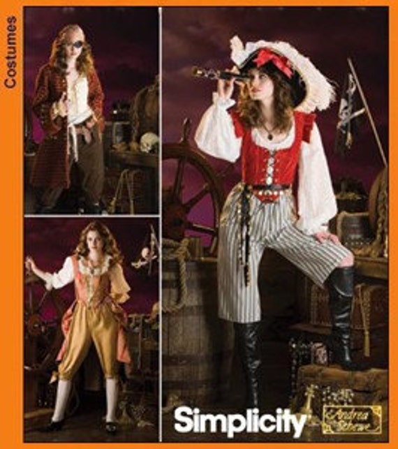 Sewing Pattern Simplicity J0791 Pirate Costume for Women
