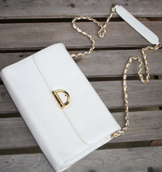 giani bernini white shoulder bag