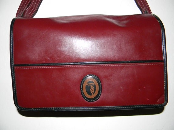 Vintage Trussardi leather bag shoulder purse by FeliceSereno