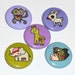 Undead Animals - 1 Inch Magnet Set