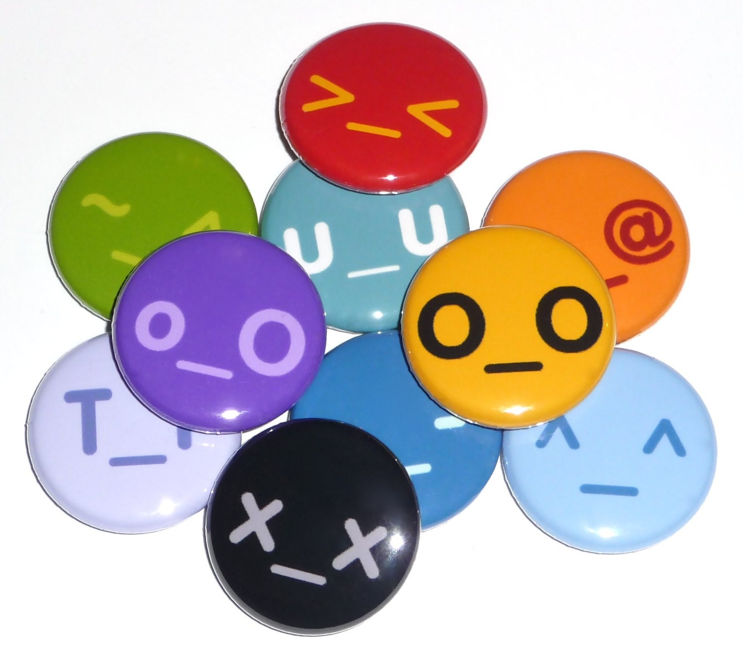 Items similar to Japanese / Anime / Emoticons - 1 Inch Buttons and ...