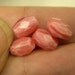 Vintage Glass Beads German FACETED Rose PINK PEARL 8mm pkg 4 gl511