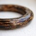 Vintage 1980s Wood Pattern Plastic Bangle Bracelet