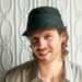 Fedora Hat in Indigo Cotton Denim : Mens Hat, Womens Hat - L