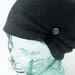 Charcoal Gray Knit Slouchy Hat in Boiled Wool : Womens, Mens, Girls Hats