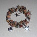 Jasper chip memory wire bracelet - shell starfish
