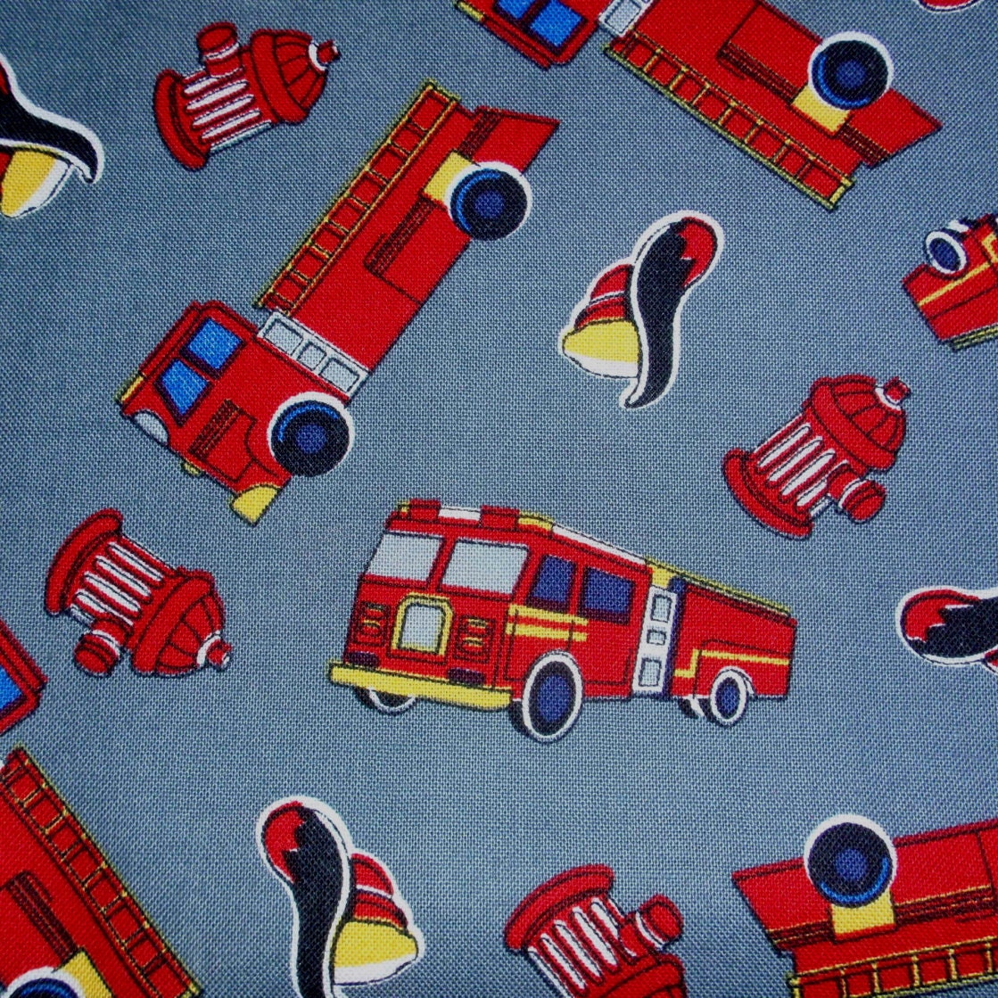 Fire truck vehicle fabric 1 1/6 yard