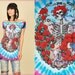 GRATEFUL DEAD Bertha Roses Tie Dye DiY TUNIC T-Shirt
