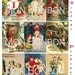 Digital Download of 18 Vintage Christmas Postcards Collage Sheet 2.5 x 3.5 size ATC ACEO ZNE