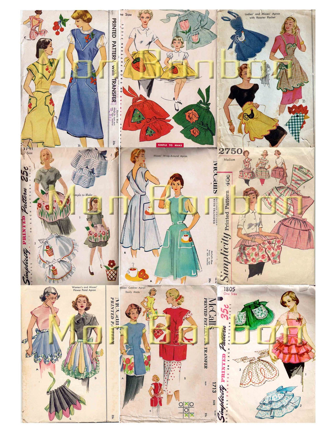Vintage Apron Sewing Pattern 75