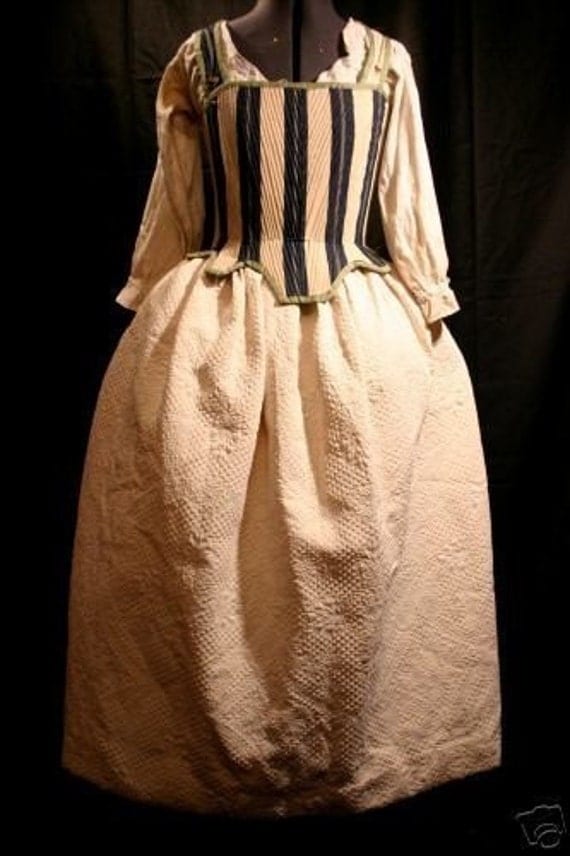 18th-century-colonial-civil-war-quilted-petticoat-with-silk