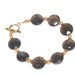 Smoky quartz beaded bracelet- smokey quartz, Swarovski pearls, Gemstone Bracelet, Faceted Stones